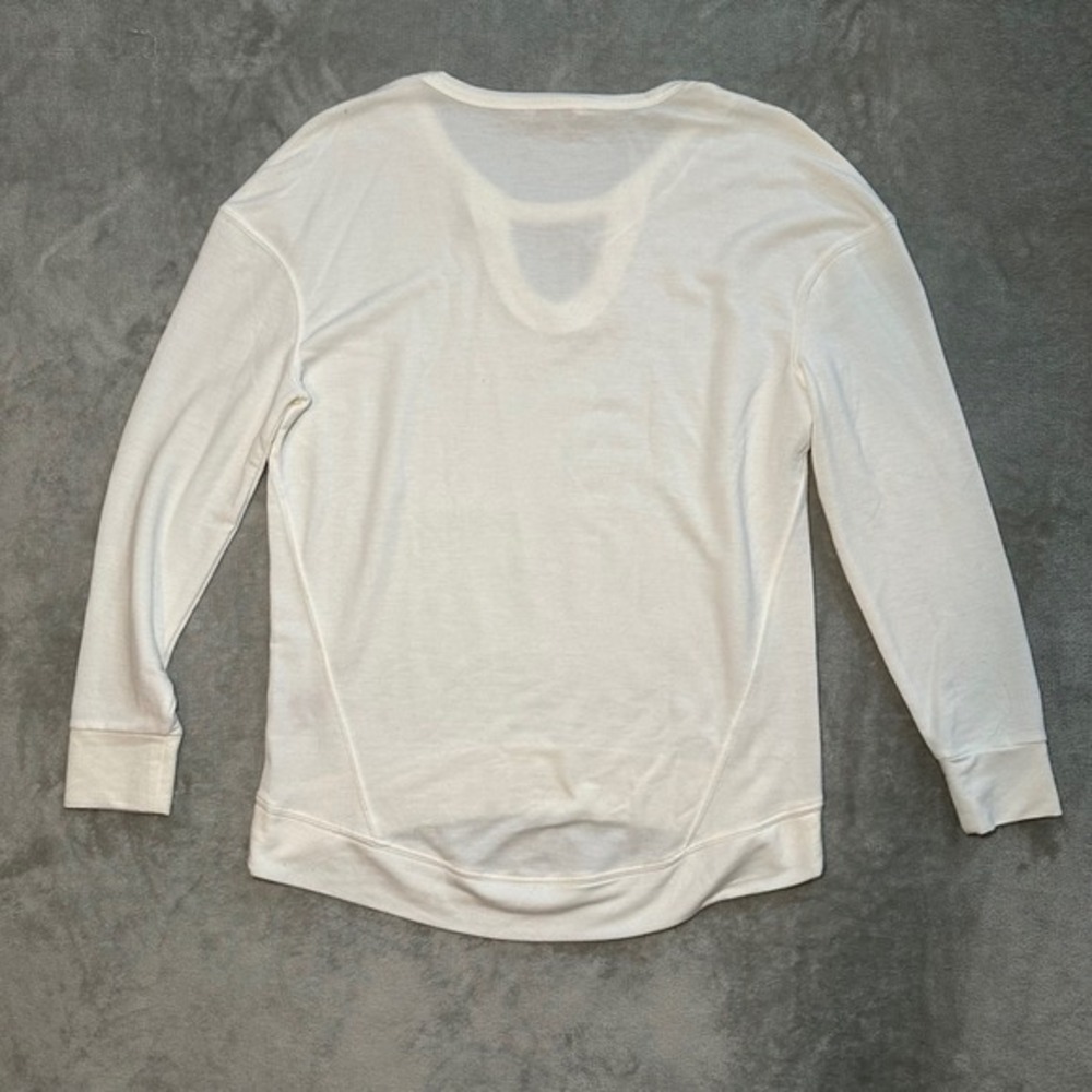Juicy Couture Shirt Women Size S White Key‎ Hole Neck Preppy Academia Stretch - Picture 3 of 11